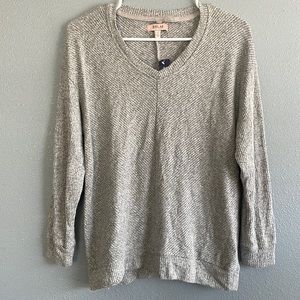 NWT gray v-neck sweater top